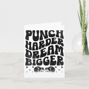 Punch Harder Dream Bigger Boxer Sport Stärke Gy Karte