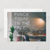 Punch heute im Gesicht (Neon) Postkarte (Vorne/Hinten)