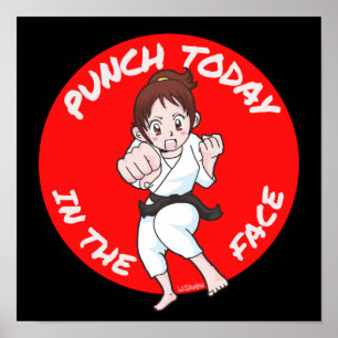 PUNCH HEUTE IN DER OBERFLÄCHE inspirierende Gesche Poster