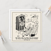 Punch & Judy Show am Beach Cartoon Karte (Vorderseite/Rückseite Beispiel)