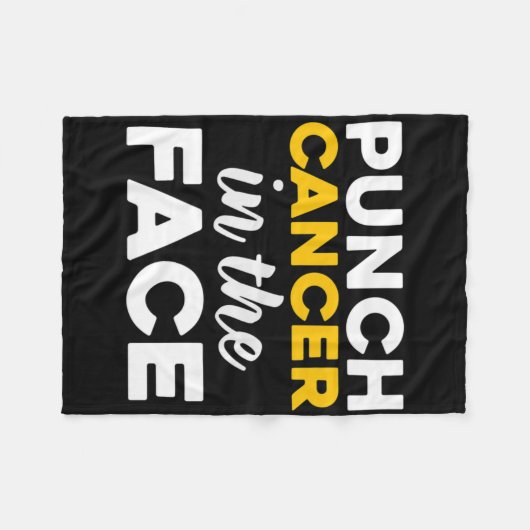 Punch (Kindheit) Krebs im Gesicht Bewusstsein Fleecedecke (Vorderseite (Horizontal))