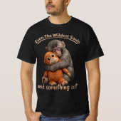 Punch-kun Monkey  Hug Graphic Tee. T-Shirt (Vorderseite)