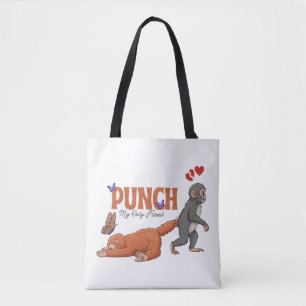 ‏Punch‑kun & Plush Monkey – Kawaii für Kinder Tasche