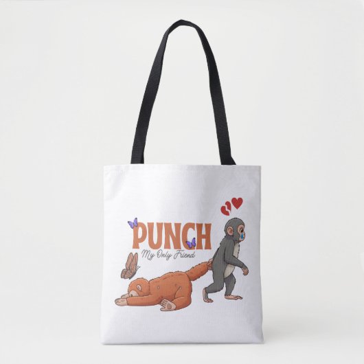 Punch‑kun & Plush Monkey – Kawaii für Kinder Tasche (Vorderseite)
