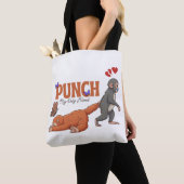 Punch‑kun & Plush Monkey – Kawaii für Kinder Tasche (Von Nahem)