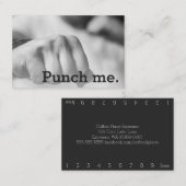 Punch Me Simple Dark Loyalty Coffee Faust Treuekarte (Vorne/Hinten)