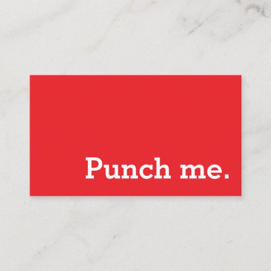 Punch Me Simple Dark Loyalty Coffee Punch-Card Treuekarte (Vorderseite)