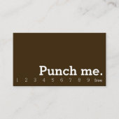 Punch Me Simple Dark Loyalty Coffee Punch-Card Treuekarte (Vorderseite)