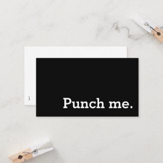 Punch Me Simple Dark Loyalty Coffee Punch Card Treuekarte