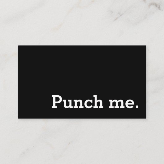 Punch Me Simple Dark Loyalty Coffee Punch Card Treuekarte (Vorderseite)