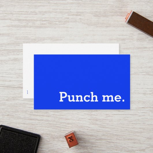 Punch Me Simple Dark Loyalty Coffee Punch-Card Treuekarte (Vorderseite/Rückseite Beispiel)