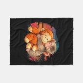 Punch Monkey Baby Spaß für alle Fleecedecke (Vorderseite (Horizontal))