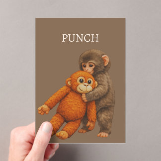 Punch Monkey Funny Notebook | Cute Cartoon Monkey Acryleinladungen