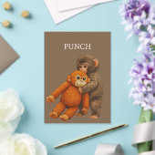 Punch Monkey Funny Notebook | Cute Cartoon Monkey Acryleinladungen (In Situ (Hochzeit))