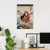 Punch Monkey Poster Japanischer Makake mit (Heimbüro)