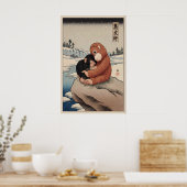 Punch Monkey Poster Japanischer Makake mit (Küche)