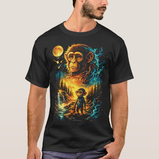 Punch Monkey Virales Internet-Meme T-Shirt (Vorderseite)