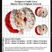 Punch Needle & Crochet Santa Faces ER6L Decoupage Seidenpapier