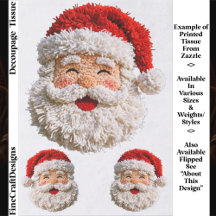 Punch Needle & Crochet Santa Faces ER6R Decoupage