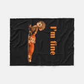 Punch the Affen-Meme mit Kuscheltier Fleecedecke (Vorderseite (Horizontal))