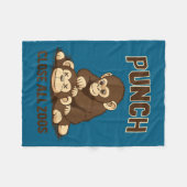 Punch the baby monkey japan funny meme fleecedecke (Vorderseite (Horizontal))