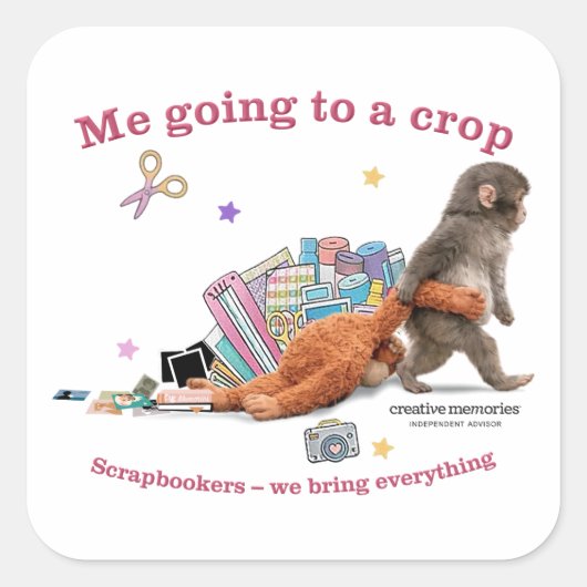 Punch the Monkey 3" Stickers (Vorderseite)