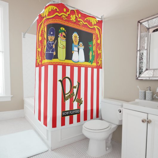 Punch und Judy Duschvorhang (Beispiel)