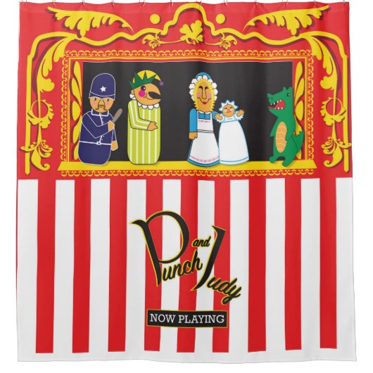 Punch und Judy Duschvorhang (Vorderseite)