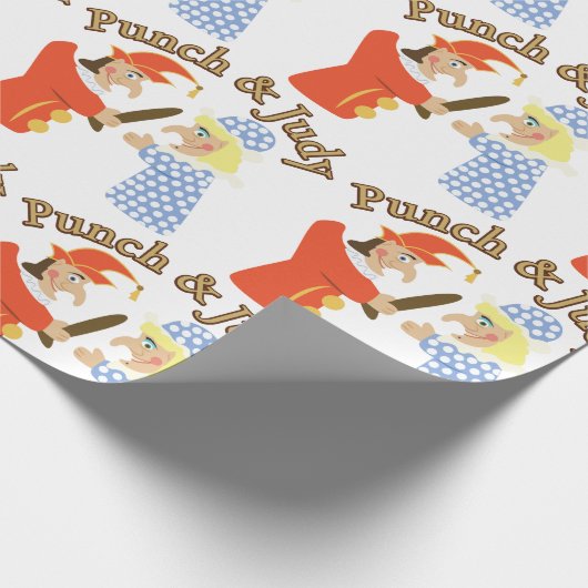 Punch und Judy Geschenkpapier (Ecke)