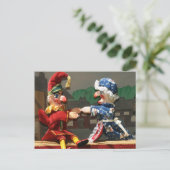 Punch und Judy Postkarte (Stehend Vorderseite)
