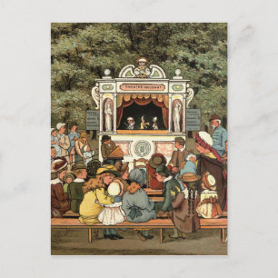 Punch-und-Judy-Puppenshow" Postkarte