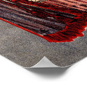 Punch und Judy Puppets in Erinnerung Illustration Poster (Ecke)