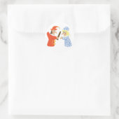 Punch und Judy Runder Aufkleber (Tasche)