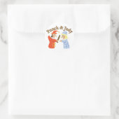 Punch und Judy Runder Aufkleber (Tasche)