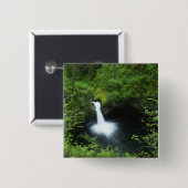 Punchbowl Falls on Eagle Creek, Columbia River Button (Vorne & Hinten)