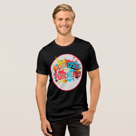"Punchline Pfund" Tri-Blend Shirt (Vorderseite voll)