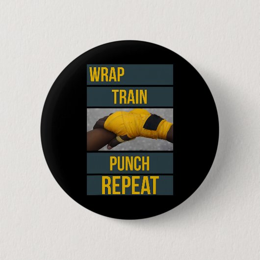 Punchy Grafik Wrap Train Punch Wiederholung, Boxen Button (Vorderseite)