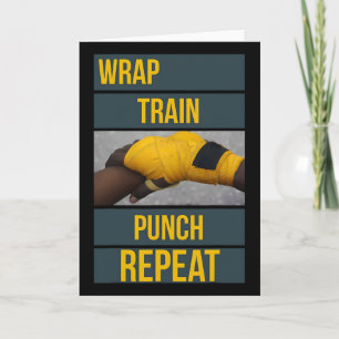 Punchy-Grafiken-Wrap-Train Punch Repeat, Boxen Ki Karte