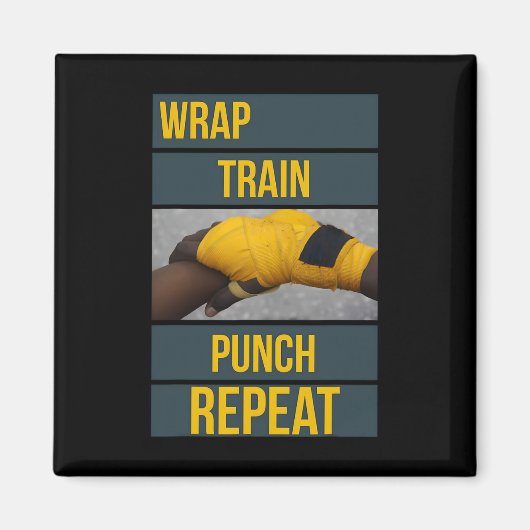 Punchy Graphics Wrap Train Punch Repeat, Boxen Magnet (Vorne)