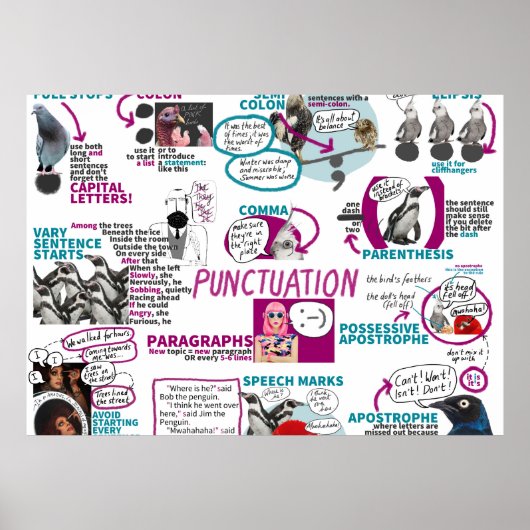 Punctuatiatiatiatio Poster KS2 KS3 Englisches Klas (Vorne)