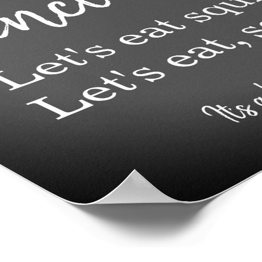 Punctuation Commas Funny Chalk Board Poster (Ecke)