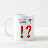 Punctuation Funny Mug Kaffeetasse (Links)