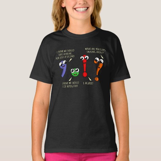 Punctuation Marks English Language Teacher Student T-Shirt (Vorderseite)