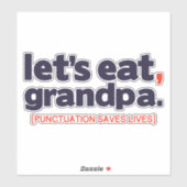 Punctuation saves lives aufkleber (Blatt)