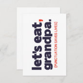 Punctuation saves lives einladung (Vorne/Hinten)