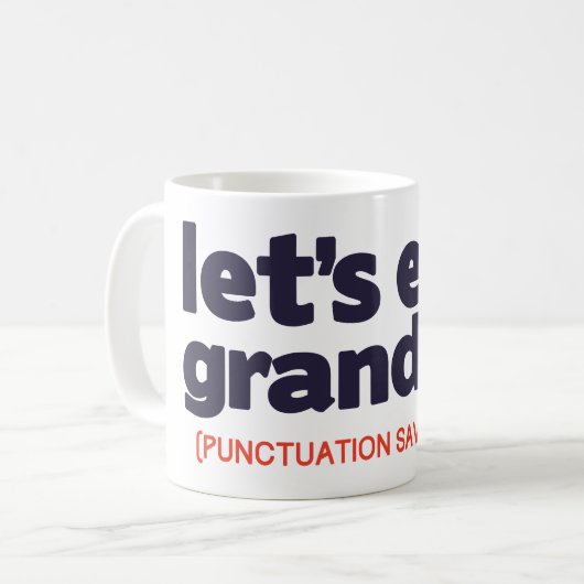 Punctuation saves lives kaffeetasse (Vorderseite Links)