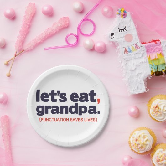 Punctuation saves lives pappteller (Party)