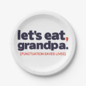 Punctuation saves lives pappteller (Vorderseite)