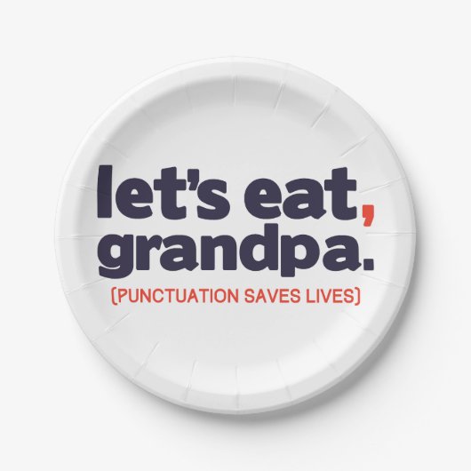 Punctuation saves lives pappteller (Vorderseite)
