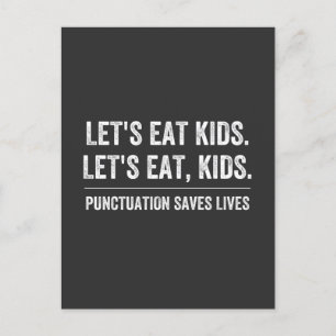 Punctuation Saves Lives Postkarte